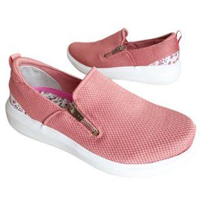 Ryka Shoes 9.5 Pink Fashion Sneakers Flats Surround Fit Pull On Floral Print